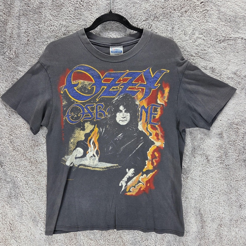 VTG Ozzy Osbourne Shirt Mens Large 1988 Ozzy Is Tour Band Tee 80s Single Stitch